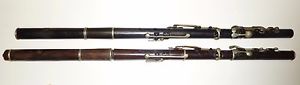 2 Antique collectible English Wooden Flute 8 keys for restoration