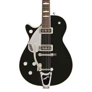 GRETSCH  G6128TDS-LH LEFTY DUO JET BLACK GUITAR WITH DYNASONIC PICKUPS HARDSHELL