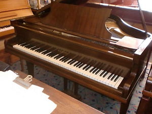 KALMAND overstrung baby grand 4ft 6" mohogany 88 NOTE can deliver £650 buy now