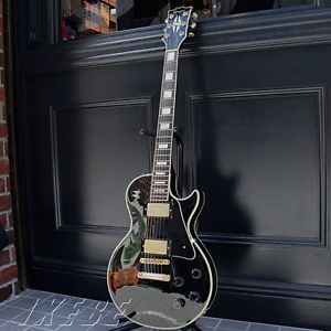 Guyatone LP Custom Type Black w/soft case Free shipping Guiter From JAPAN #Z1020