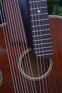 rare vintage antique old  harp guitar 1950