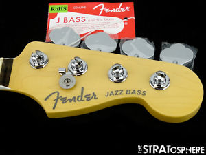 2016 Fender American Elite Jazz BASS NECK + TUNERS USA Compound Radius Rosewood