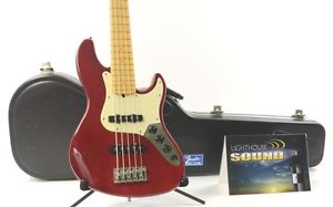 1998 Fender American Deluxe Jazz Bass V 5-String - Wine Red w/ Case