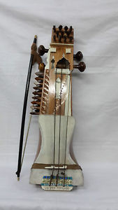 NEW SARANGI WITH BOW TUN WOOD SURANGI SARUNGI~SAARANGI FREE ROSEN FIBRE BOX