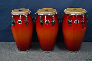 Meinl Professional Series Conga Set in "Aztec Red Fade"  11" + 11 3/4" + 12 1/2"