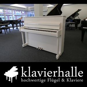 Grotrian-Steinweg Klavier, 115cm, weiß / chrom poliert mit Konsolen ★ Bj.1980