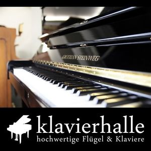 Grotrian-Steinweg Klavier, Modell 122, schwarz poliert mit Konsolen, Bj.1985