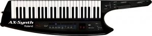 BEAUTIFUL ROLAND AX SYNTH BLACK SPARKLE Synthesizer KEYBOARD KEYTAR w/STRAP!