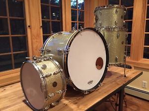 Vintage Gretsch Round Badge 3-ply Drum Kit -1950's-Rare Virgin Kick 22/13/16/Snr