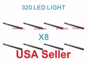 LOT DJ 320 10mm RGB LED Lights Wall Wash Bar DMX512 Stage Party Show b32 8pcs
