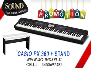 CASIO PX 360 - PIANOFORTE DIGITALE ARRANGER CON TOUCH SCREEN E STAND IN LEGNO