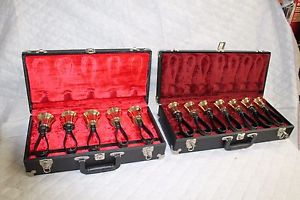 Beautiful Schulmerich 12 Piece Handbell Set with Hard Cases  3rd & 4th Octave