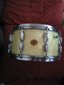 Vintage very rare 40's Slingerland 7x14 Snare white marine pearl