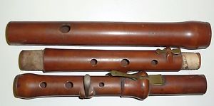 Antique early 19th Cent. boxwood flute Z.T. PURDAY No 46 HIGH HOLBORN LONDON