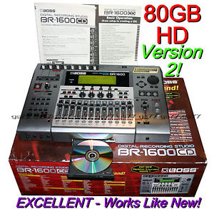 BOSS BR-1600CD Digital Recorder 80 GB w/ CDRW & DRUMS in Orig Box!! MSRP $1749