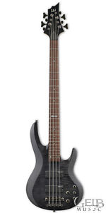 ESP LTD B-208 Flame Maple Top 8-String Electric Bass Guitar Black  LB208FMSTBLK