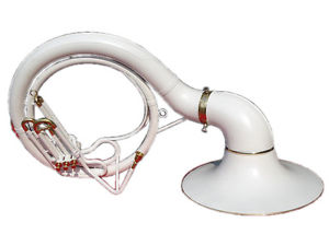 BRAND NEW SOUSAPHONE.TUBA_WHITE COLORED 25'' BELL_BB PITCH *W/BAG&MP BRASSITEM