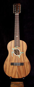 Bruce Wei 8 STRING Solid Acacia Koa Baritone Ukulele MOP Inlay, Bag UG19-2165
