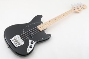 Free Shipping Squier by Fender VINTAGE MODIFIED MUSTANG BASS BLK Used #03333905