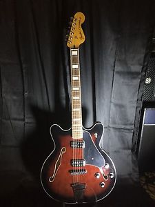 Fender Coronado II Semi-Hollowbody Electric Guitar Black Cherryburst w/ FREE Bag
