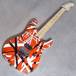 EVH Striped Series Red with Black Stripes w/soft case F/S Guiter Bass #Z1005