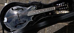 NEU Eastman MD415 F-Style Black Mandoline Fichte Mahogany mit Case vollmassiv