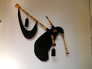 GAITA GALLEGA ( BAGPIPE ) EN DO . MADERA DE BOJ CON RONQUILLO Y CHILLÓN