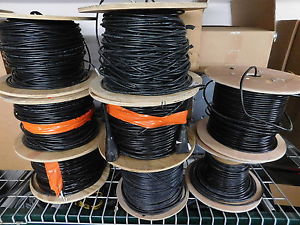 Lot (8) Reels of Cable (5)2 Strand OM1 (2)Cat6 FTP Outdoor (1)RG59-PVC Siamese