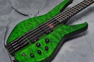 STATUS S2 CLASSIC HEADLESS 4st Bass Guitar Green W/Box Case Excellect++ Japan