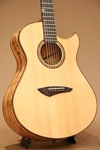 Michael Bashkin Placencia Cutaway Tiger Myrtlewood 2007 w/hard case #R545