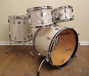 Vintage 1970s Ludwig WMP 4pc Big Beat Hollywood Classic Drum Set Kit - Nice!