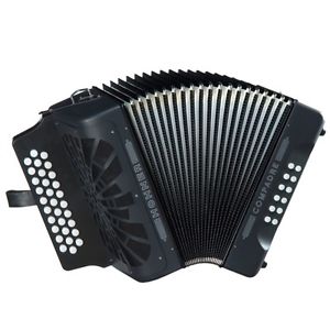 Hohner Compadre Tex Mex/Irish/Scottish Accordion black B/C/C# - Display Model