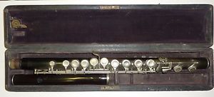 Antique Boosey & Co London14958 ebonite Flute Boehm system