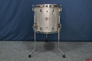 Yamaha Absolute Hybrid Maple Floortom 14x13" in "Silver Sparkle"  -  AMF1413