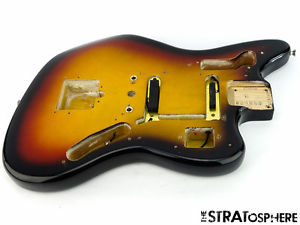 Vintage Fender 65 RI USA Jaguar BODY 1965 Reissue Nitro 3 Color Sunburst SALE!