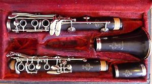 Vintage 7 Ring Thibouville Freres Bb Boehm Wood Clarinet Overhauled