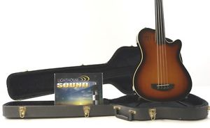 Godin A4 Fretless Semi-Acoustic Electric Bass Guitar - Sunburst w/OHSC LR Baggs