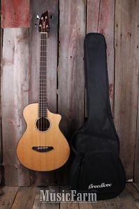 Breedlove PURSUIT BASS Acoustic Electric Bass Guitar w USB and Gig Bag Natural