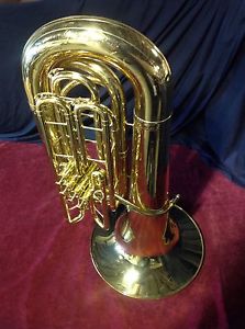 Beautiful CONN 5J 4-VALVE BBb Tuba with Case - Nice Player