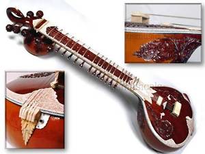 SURBAHAR WITH FIBREGLASS CASE BASS SITAR SURBAHAR GSM025 ##