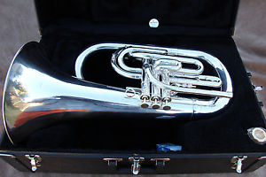 Kanstul Model 295 Bb Marching Euphonium Silver with Case and Mouthpiece
