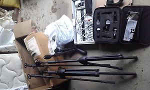 Zoom R16 recorder, CAD audio drum mic set, stands and cables.