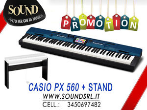 CASIO PX 560 MBE - PRIVIA - PIANO DIGITALE E ARRANGER CON TOUCH SCREEN + STAND