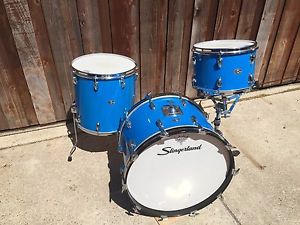 1970's Slingerland Blue Maple 22-13-16 Drum Set- Excellent Condition-