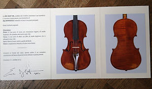 Violin AZZO ROVESCALLI, Crema 1927, ERIC BLOT EXPERTISE italian old violino