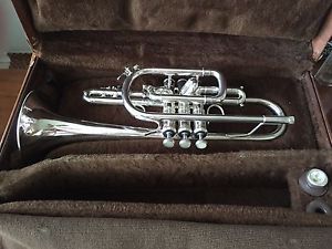 Bach Stradivarius Bb Cornet Model 37 Silver EXCELLENT CONDITION!