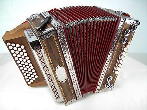 STEIRISCHE HARMONIKA ALPENKLANG 4III Palisander 4 Reihig 3 Chörig HELIKON X-Bass