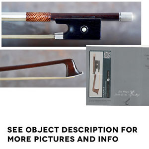 French violin bow,, Morizot father, Sartory, silver mounted Raffin certificate