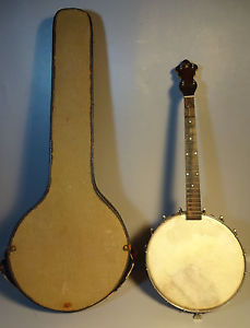 c1920 Gretsch Clarophone Banjo w/Original Case Selling AS IS Good Bones