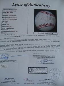 MICK JAGGER SIGNED BASEBALL JSA AUTHENICATED LOA
